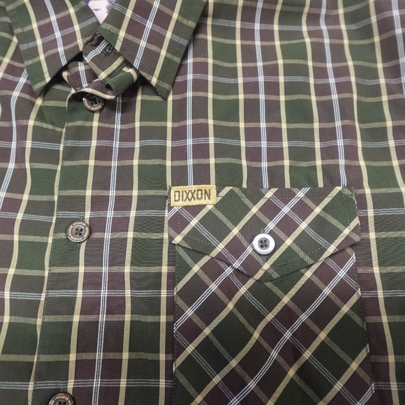 Dixxon “Scotch” Short Sleeve Bamboo Blend Plaid Shirt L - Picture 2 of 7